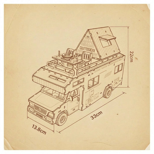 Puzzle 3d Camping Car - Vue 2