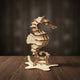 Puzzle 3D de l'Hippocampe en bois, assemblé.