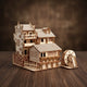 Puzzle 3D d'une maison chinoise traditionnelle en bois.