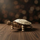Puzzle 3D de la Tortue en bois, assemblé.