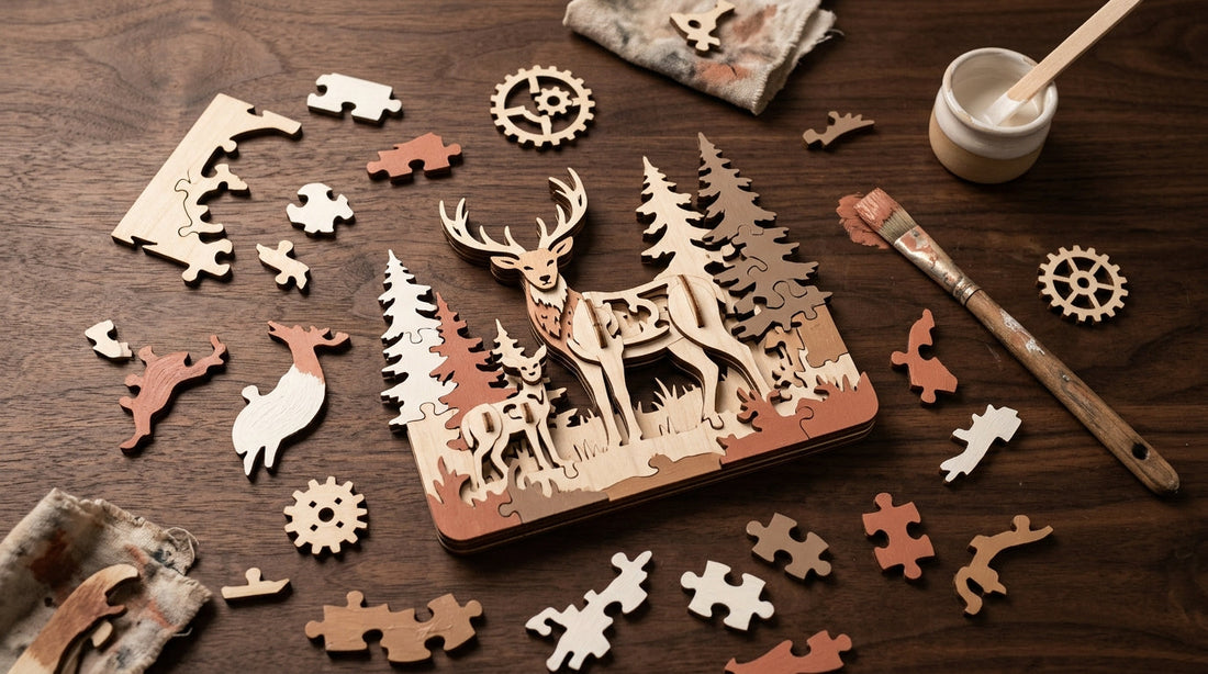 puzzle 3D bois peindre et personnaliser