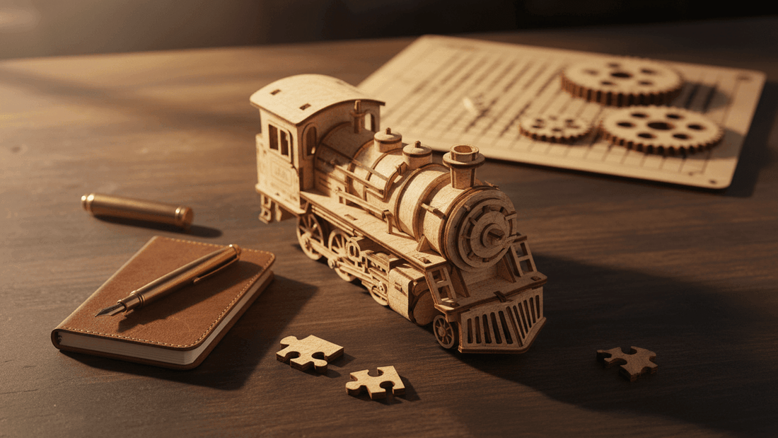 Puzzle 3D train en bois : comprendre un modèle avant de l'assembler
