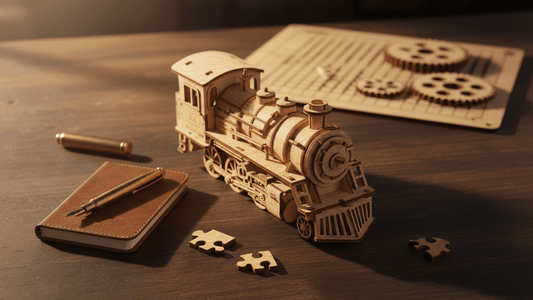 Puzzle 3D train en bois : comprendre un modèle avant de l'assembler