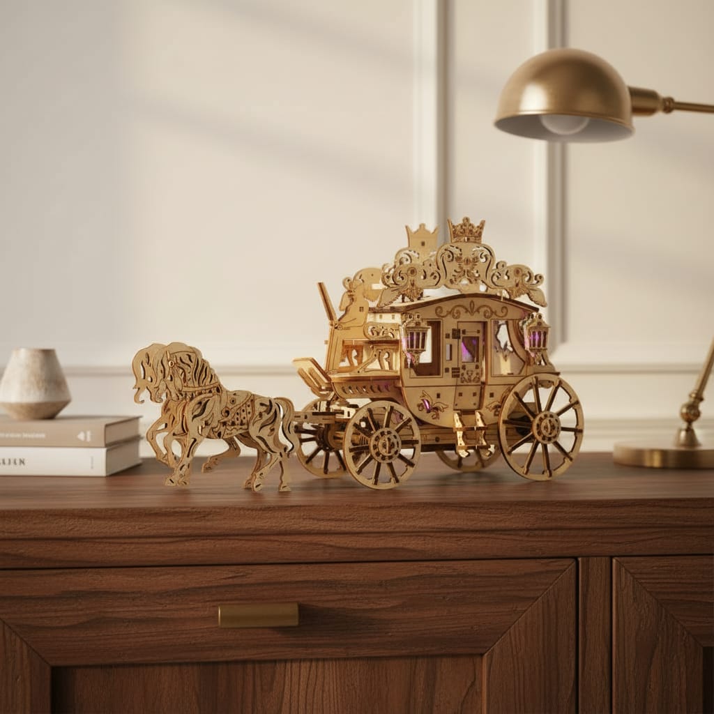 Un puzzle 3D bois de 29,5 cm à poser