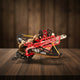Puzzle 3D en bois représentant une arbalète rouge et noire avec inscriptions "RHINO POWER" et "AR...