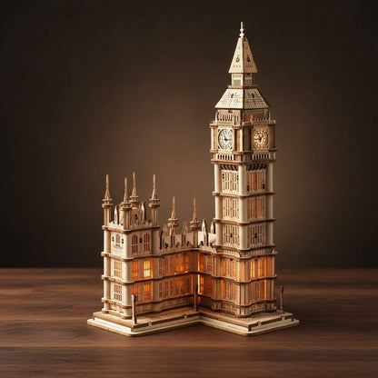 Puzzle 3D en bois de Big Ben avec lumières