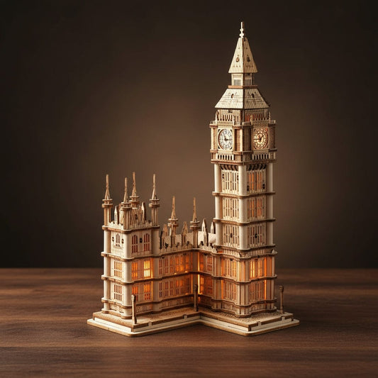 Puzzle 3D en bois de Big Ben avec lumières