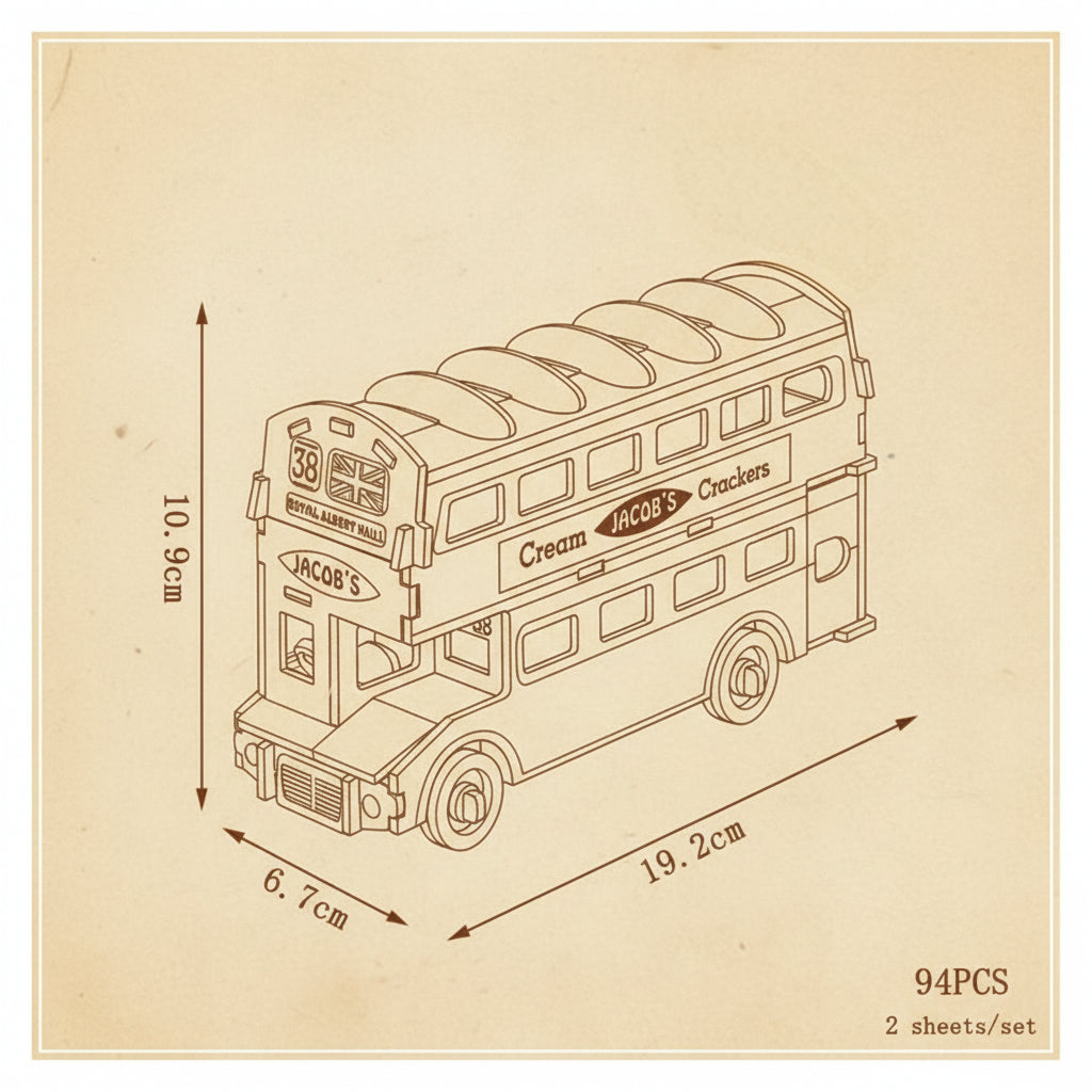 Puzzle 3D Bus anglais