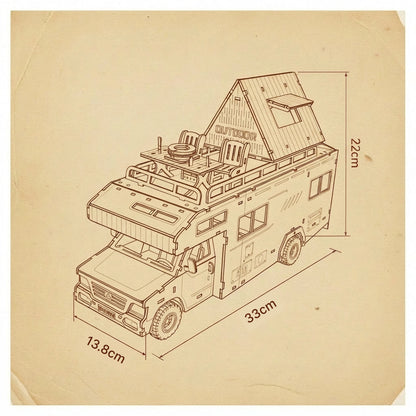 Puzzle 3d Camping Car - Vue 2