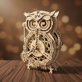 Puzzle 3D Horloge Hibou en Bois