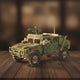Puzzle 3D d'un Hummer militaire camouflé en bois