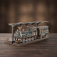 Train à vapeur en bois 3D avec station.