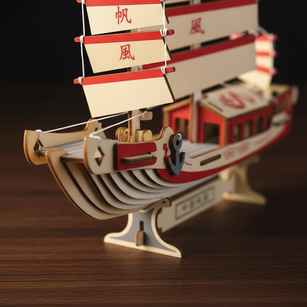 La jonque chinoise, voiles à lattes