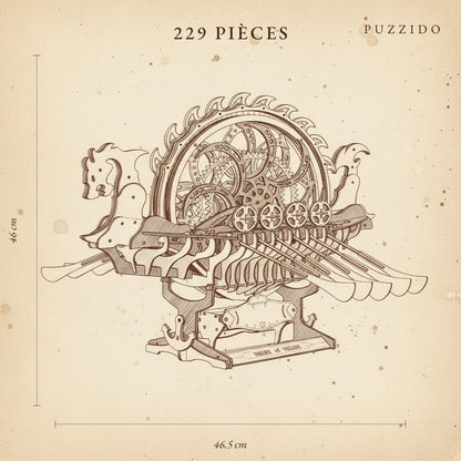Puzzle 3D du Bateau Viking, plan technique avec dimensions