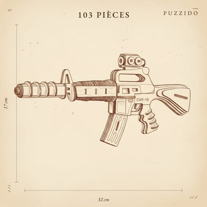 Puzzle 3D Carabine 15 — plan technique.