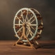 Puzzle 3D de la Grande Roue en bois, assemblé.