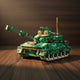 Puzzle 3D du Tank en bois, assemblé.