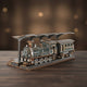 Puzzle 3D du train à vapeur de Western en bois, assemblé.