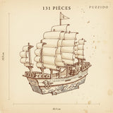 Puzzle 3D en Bois Voilier Ming Antique